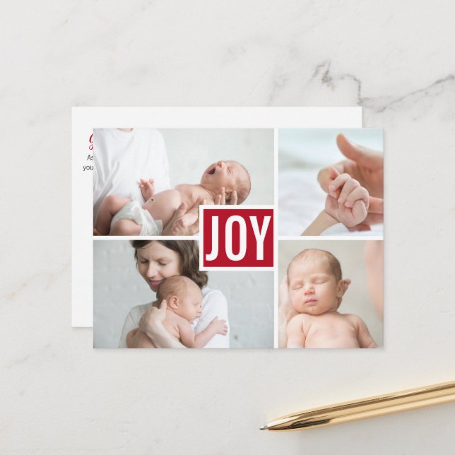 Cartes postales de vacances pour annonces de naiss (Devant/Arrière en situation)