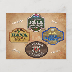 Cartes postales de villes de Maui