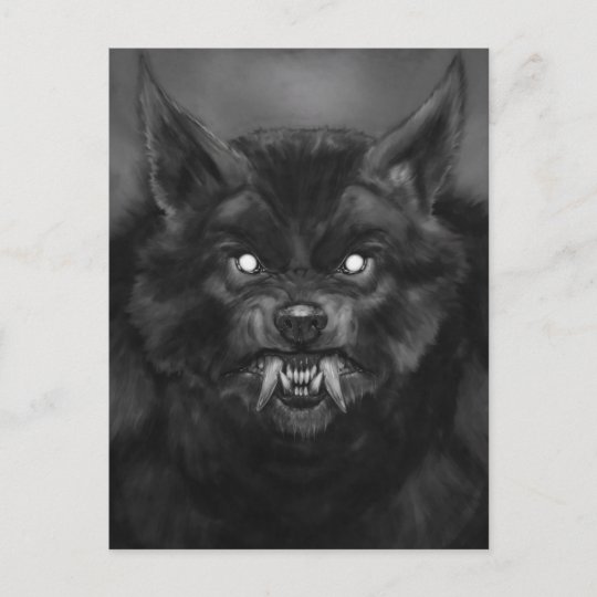 Cartes Postales De Visage De Loup Garou Zazzle Fr