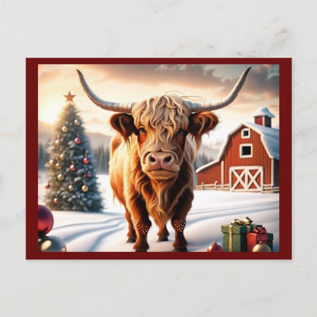 Cartes postales de voeux de Noël personnalisées. F (Devant)