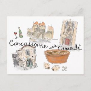 Cartes postales de voyage : Cassoulet à Carcassonn