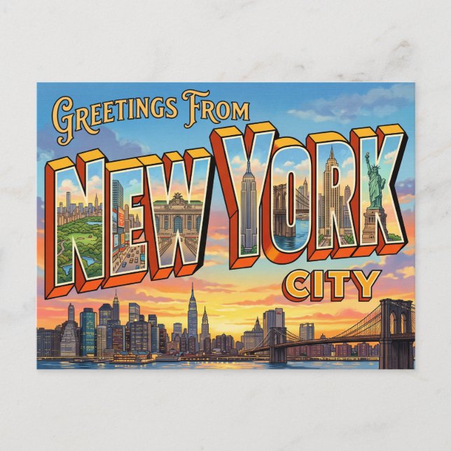 cartes postales de voyage de new york (Devant)
