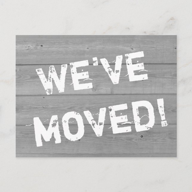 Cartes postales déménagement à l'aspect bois distr (Devant)