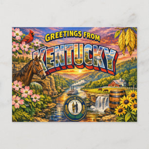 Cartes postales d'état "Greetings From" 