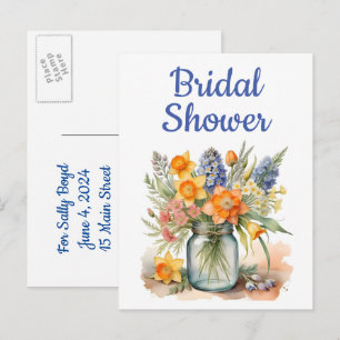 Cartes postales d'invitation de la douche nuptiale