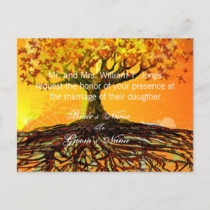 Cartes postales d'invitation de mariage bon marché