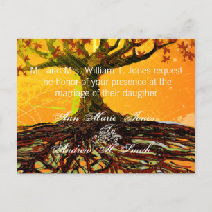 Cartes postales d'invitation de mariage bon marché