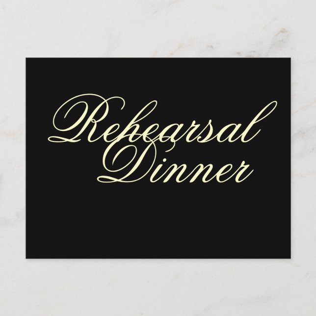 Cartes postales d'invitation pour le dîner de répé (Devant)