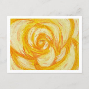 Cartes postales d'origine abstraite Rose jaune