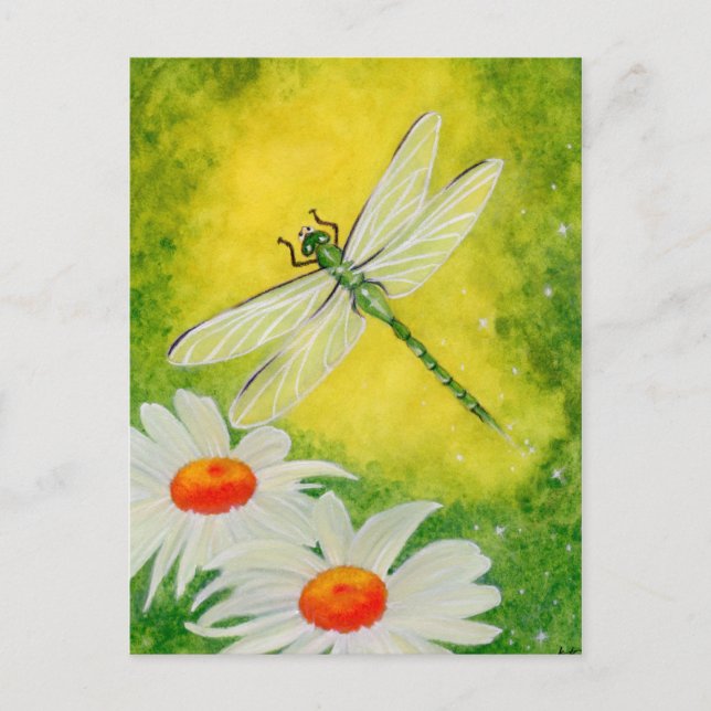 Cartes postales Dragonfly Daisies (Devant)