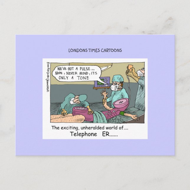 Cartes Postales Drôles Dessin Animé Code Téléphoni (Devant)