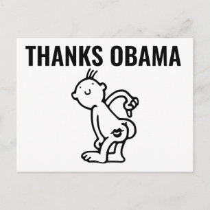 CARTES POSTALES DRÔLES MERCI OBAMA