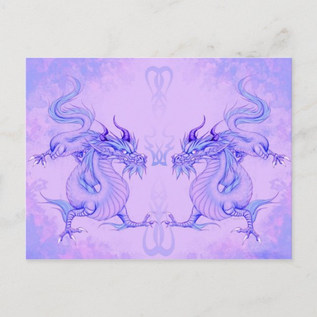 Cartes postales du dragon oriental de glace (Devant)