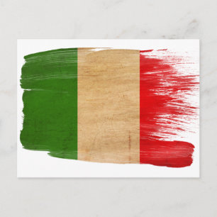 Cartes postales du drapeau de l'Italie
