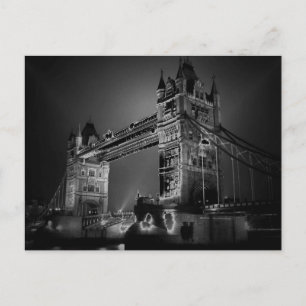 Cartes postales du London Tower Bridge noir et bla