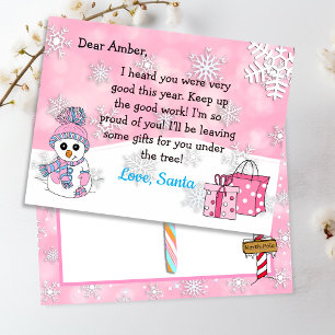 Cartes postales du Père Noël : Bonhomme de neige m