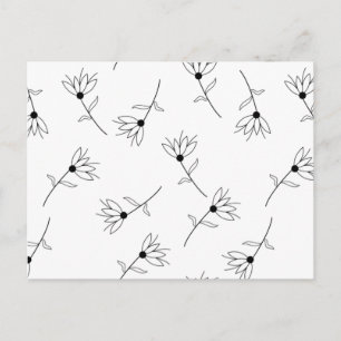 Cartes postales élégantes florales minimalistes