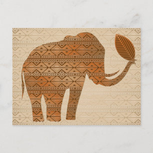 Cartes postales Elephant Tribal Art Design