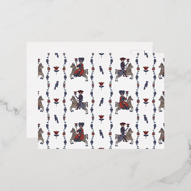 Cartes postales en aluminium Dala W (Recto/Verso)