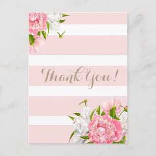 Cartes postales en Merci Floral Pink