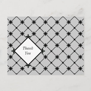 Cartes postales en Merci Motif noir blanc