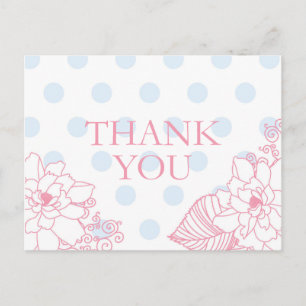 Cartes postales en Merci pois et rose