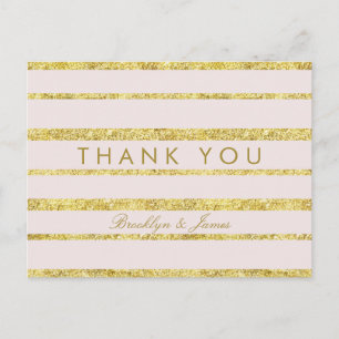 Cartes postales en Merci rose Mariage Gold Effet F