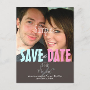 Cartes postales Enregistrer la date Photo simples,