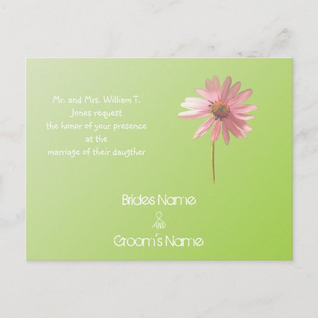 Cartes postales Faire-part de mariage bon marché (Devant)