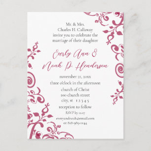 Cartes postales Faire-part de mariage bon marché