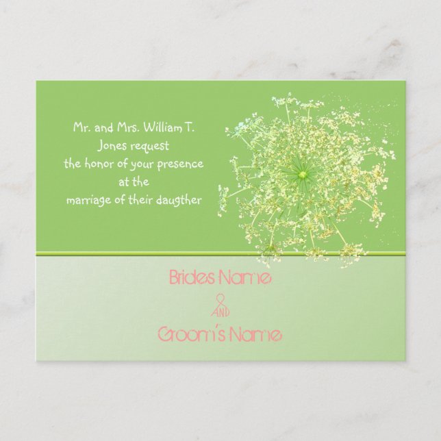 Cartes postales Faire-part de mariage bon marché (Devant)