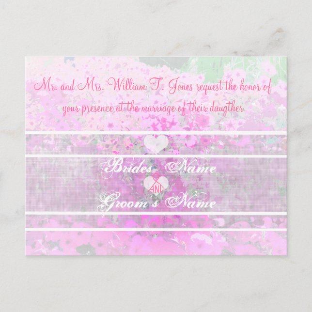 Cartes postales Faire-part de mariage bon marché (Devant)