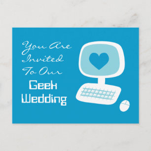 Cartes postales Faire-part de mariage geek