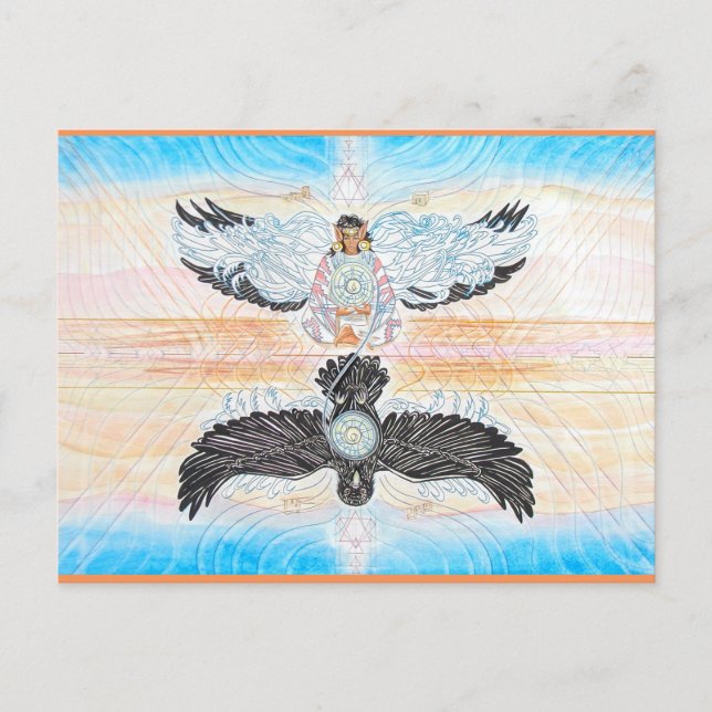 Cartes postales Fairy Femme Crow (Devant)