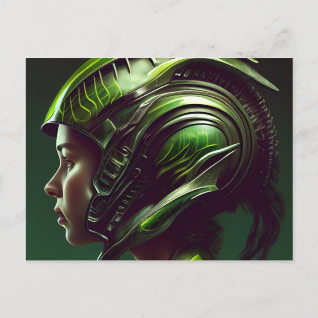 Cartes Postales Fille Futurisme (Devant)