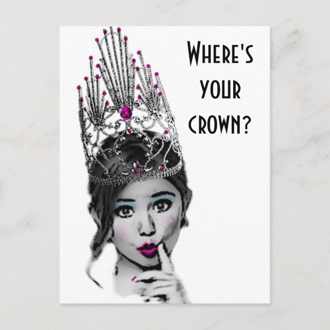 Cartes postales Fille Glitzy (Devant)