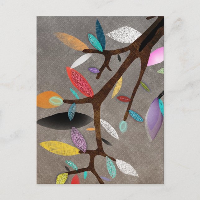 Cartes postales florales de la branche de feuilles (Devant)
