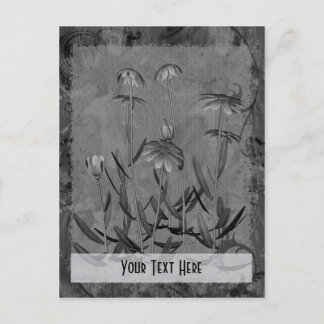 Cartes postales florales personnalisables Gris
