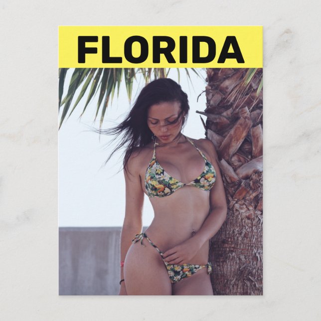 CARTES POSTALES FLORIDA BEACH BIKINI (Devant)