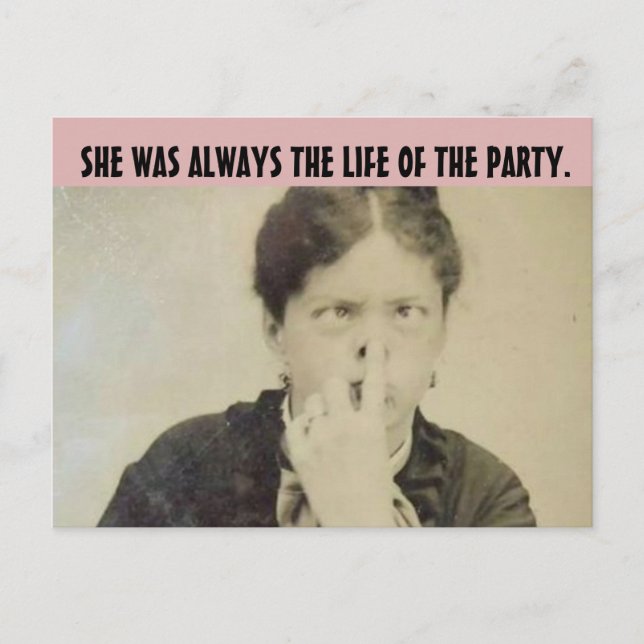 CARTES Postales FUNNY RETRO HOUSEWIFE 'FUNNY FACE' (Devant)