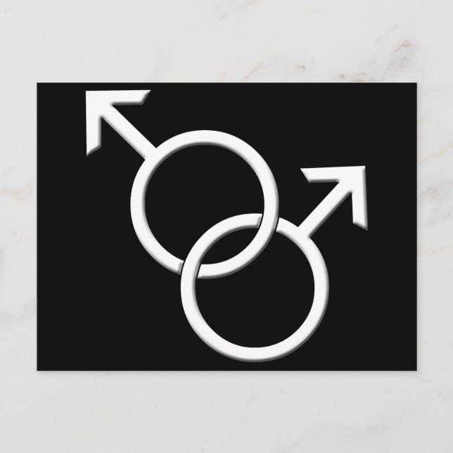 Cartes Postales Gay pride Hommes Cartes d'Amour Se (Devant)