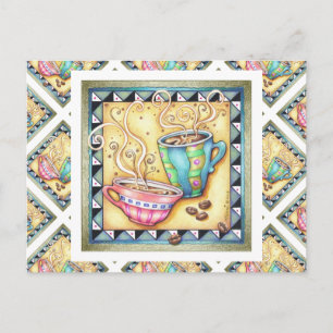 CARTES POSTALES - GRAINES DE CAFÉ SYMPA ! ART DU C