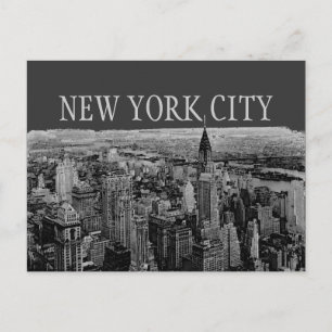 Cartes postales Gris New York City Panorama