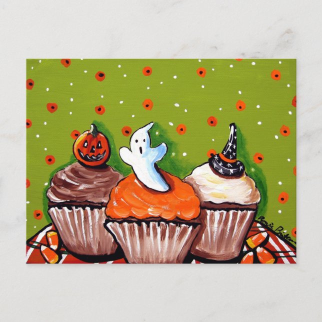Cartes postales Halloween Cupcakes (Devant)