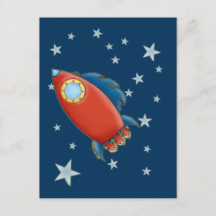 Cartes postales Jote Red Rocket & Stars