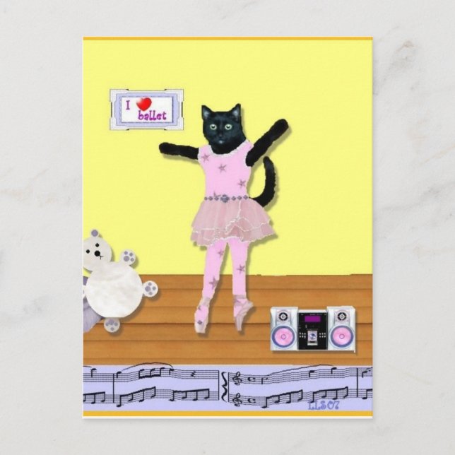Cartes postales Kitty Ballet (Devant)