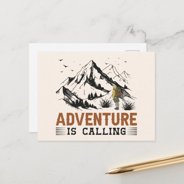 Cartes postales "L'Aventure Vous Appelle" (Devant/Arrière en situation)