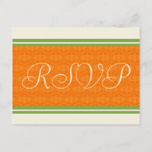 Cartes postales Mariage Orange Citrus RSVP