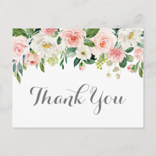 Cartes postales Mariage rose et blanc