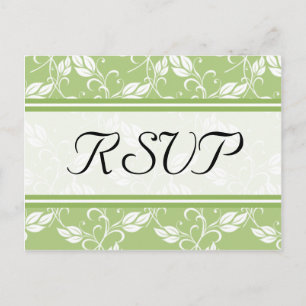 Cartes postales Mariages RSVP Green Regency Floral
